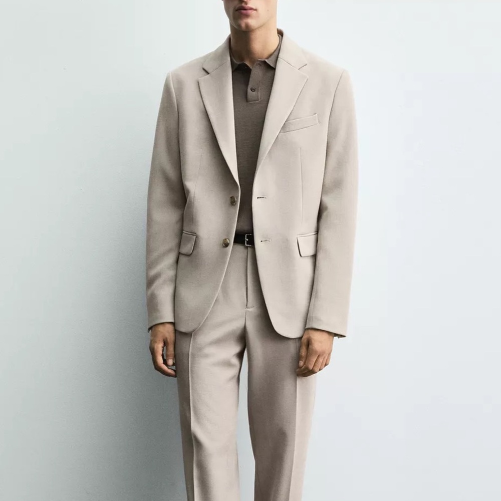 Zara Men's Tan/Beige Blazer Jacket Size 40